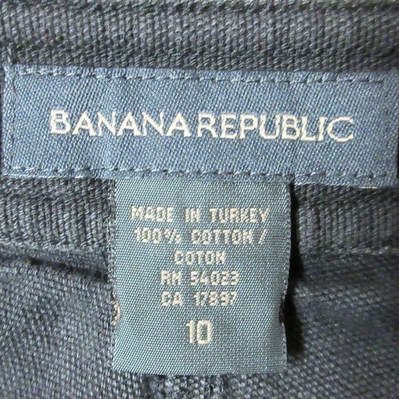 BANANA REPUBLIC Soft Black Denim Jean Mini Skirt VINTAGE Sz 10 Above Knee Y2K - Picture 3 of 8